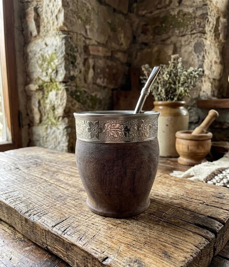 Mate imperial clásico de madera de algarrobo